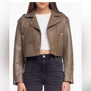 Blank NYC Cropped Leather Jacket Brand New Worn Once!